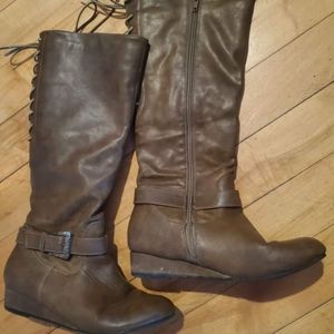 Faux Leather Boots